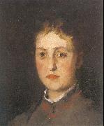 Leibl, Wilhelm Portrait of Lina Kirchdorffer painting